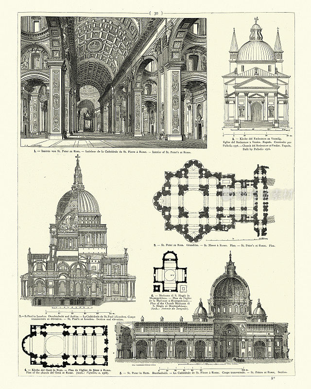 巴洛克式建筑，圣彼得大教堂，罗马，教堂，威尼斯，圣保罗，伦敦