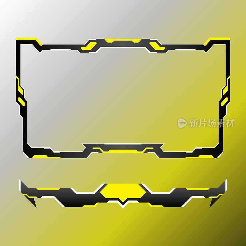 摘要黄色主题游戏界面直播摄像头覆盖边框进行视频直播