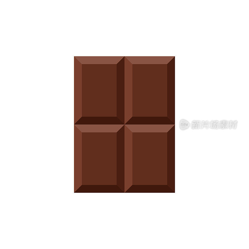 巧克力棒。长方形的巧克力。