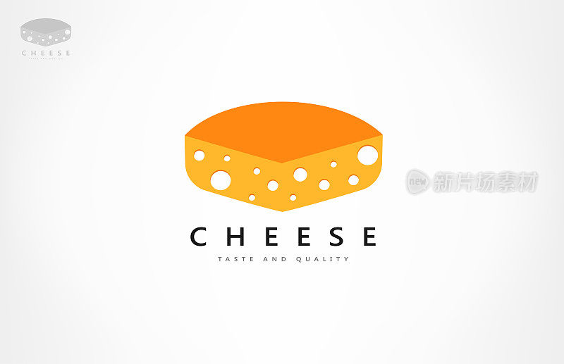 奶酪向量。食物的设计。