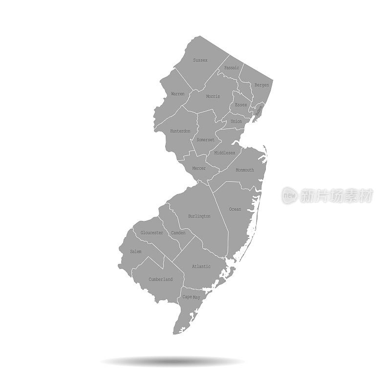 新泽西的地图