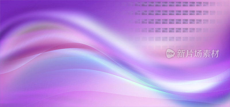 抽象的蓝色、紫色和粉色波浪色背景。设计广告产品在网站，展示，宣传册，横幅