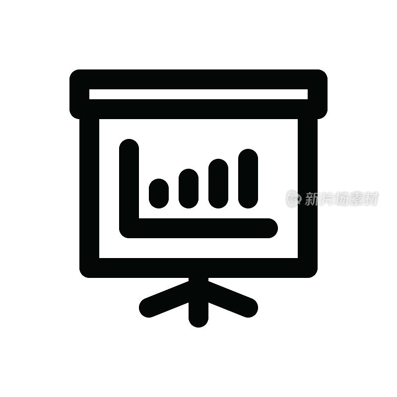 图表细线图标-可编辑笔画