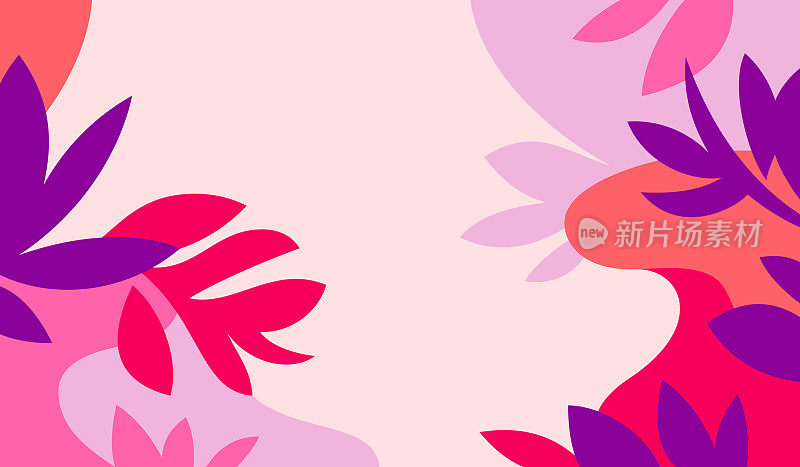 现代抽象图形叶背景