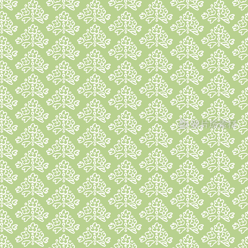 复古花涂鸦无缝图案