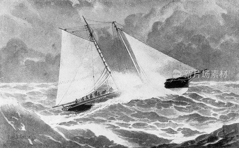 1889年的运动和消遣:帆船“机遇号”