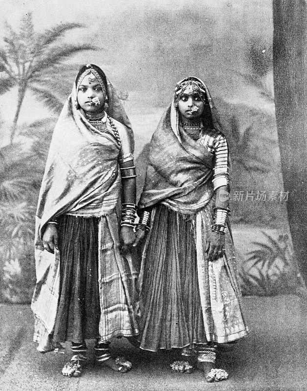 1895年印度的人物和地标:马尔瓦勒妇女