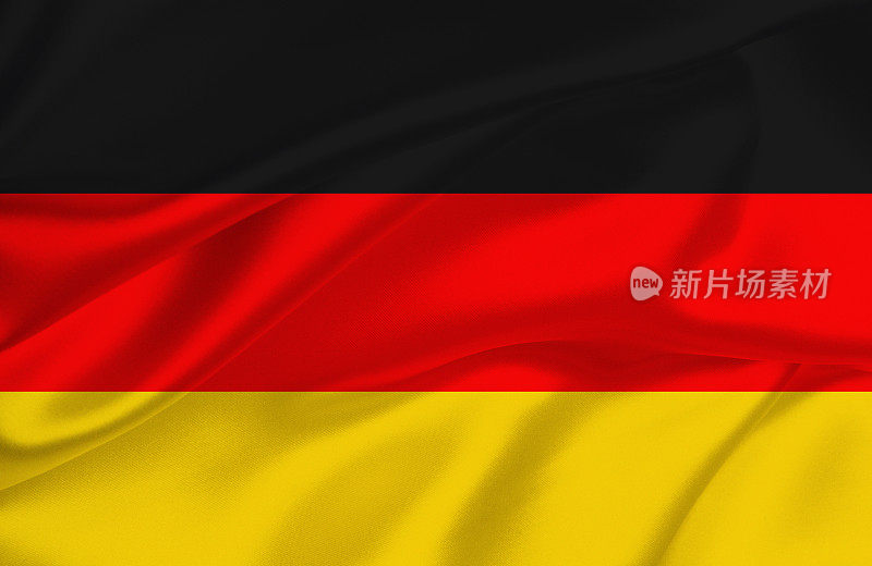 德国国旗。德国挥舞着国旗。