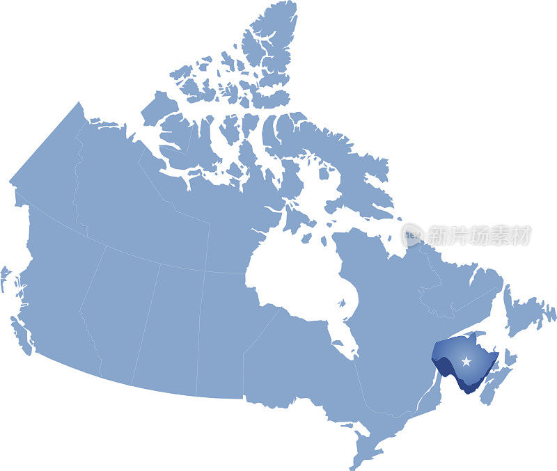 加拿大地图-新不伦瑞克省
