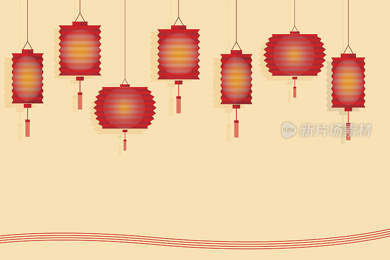 为中秋节设计的中国纸灯笼