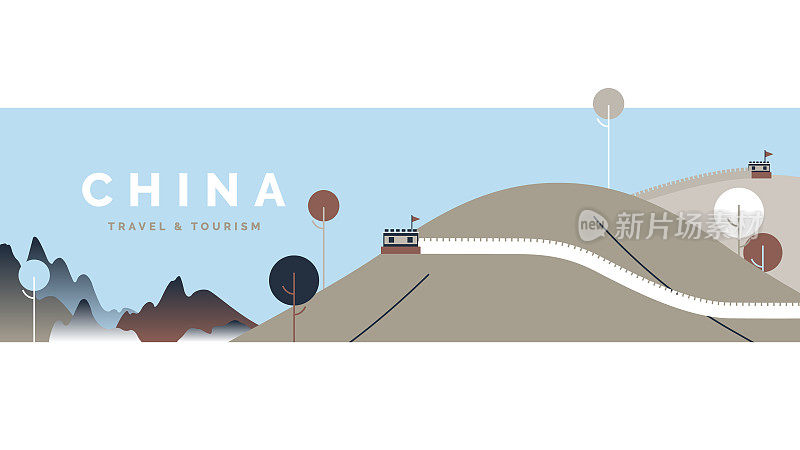 中国旅游及旅游海报设计，素色主题