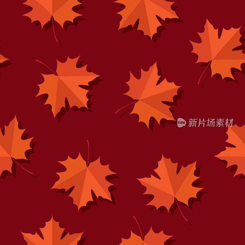 秋叶图案平坦