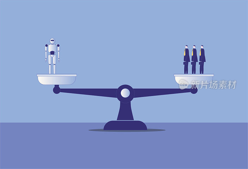 机器人和天平,白领