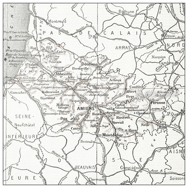 法国索姆古地图(département)