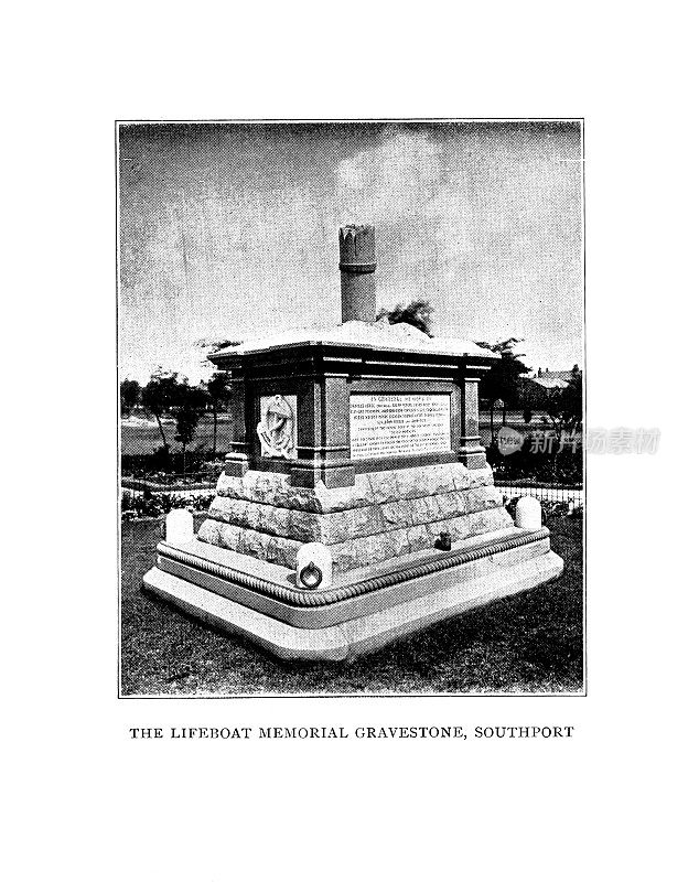 英国索斯波特的维多利亚时代的救生艇纪念墓碑;1894年的救生艇之书