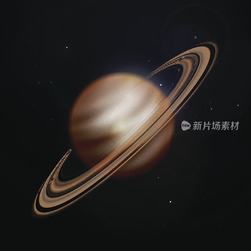土星的背景。向量