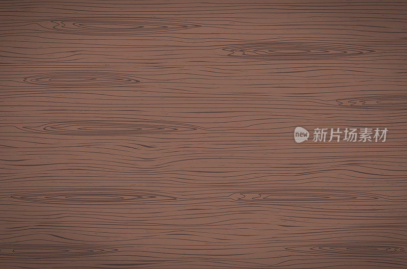 深棕色的木头切割，砧板，桌子或地板表面。木材纹理。