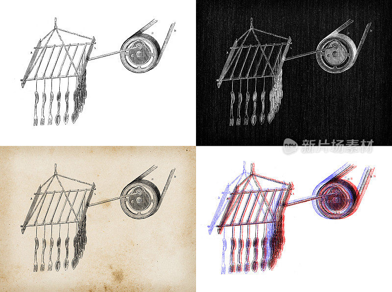 科学发现、电镀的古玩插图