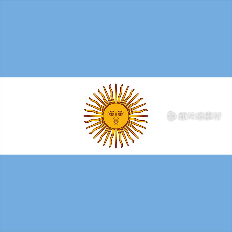 阿根廷广场国家国旗按钮图标系列