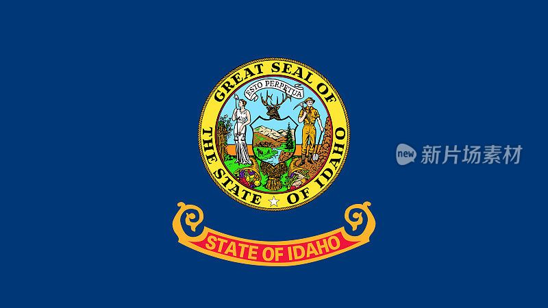 爱达荷州旗帜Eps文件-爱达荷州矢量文件的旗帜