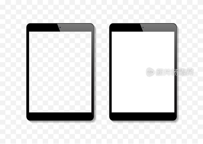 正面平板模型模板与空的和透明的屏幕类似ipad