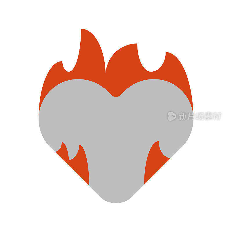 火上的心图标设计