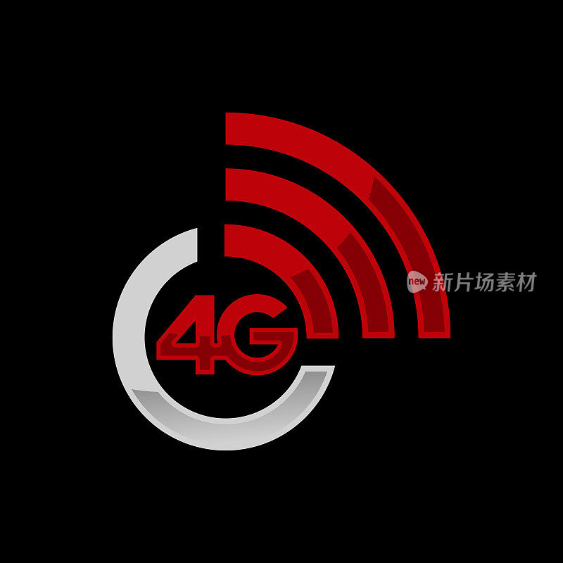 4G网络标志矢量插图