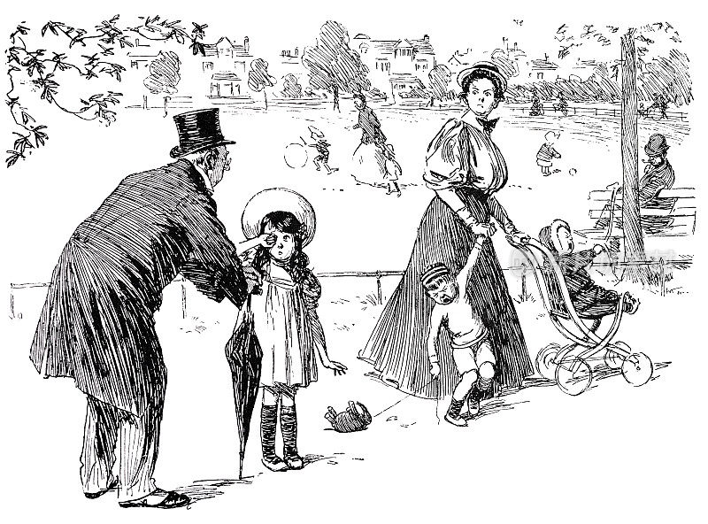 老人为孩子的哭声烦恼,母亲看起来很邪恶