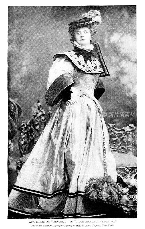 美国女演员阿达·雷汉肖像摄影，19世纪
