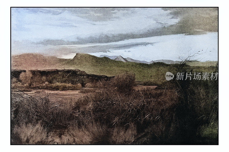 古董绘画照片:风景