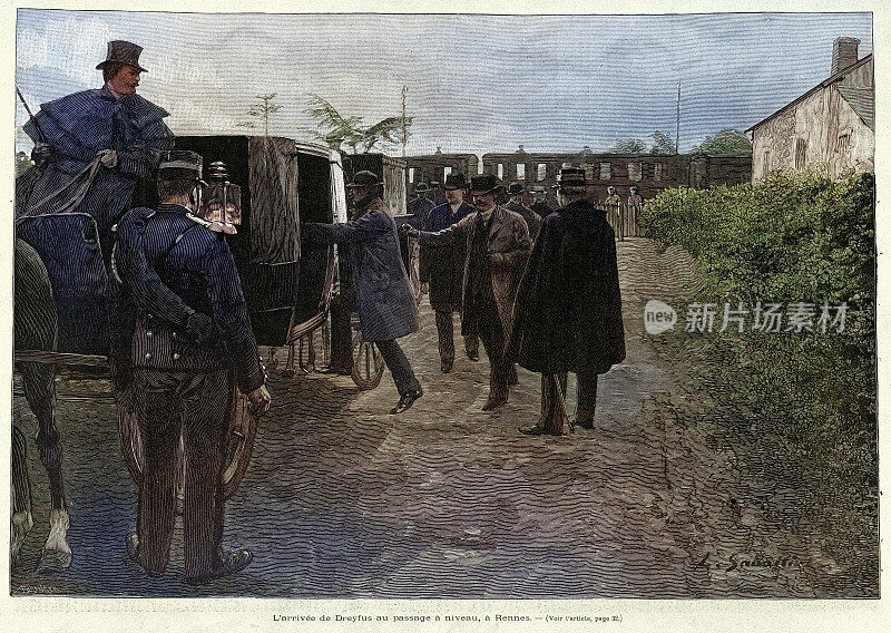 法国历史，德雷福斯事件，1899年，阿尔弗雷德・德雷福斯到达雷恩的平交道口