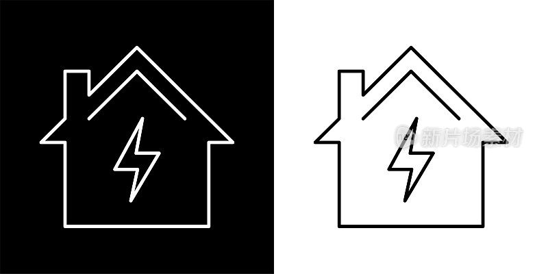 联网家庭图标,家庭自动化。