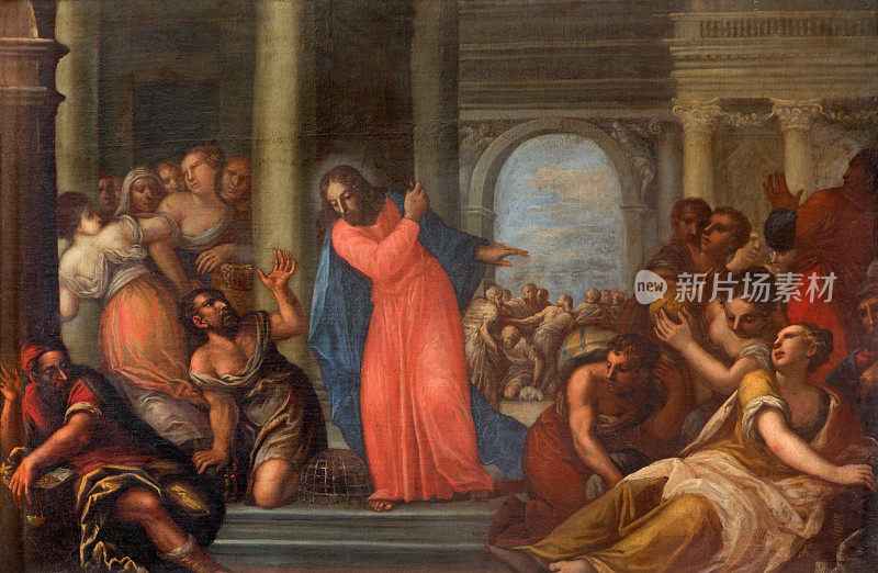 帕多瓦——耶稣净化圣殿的画面