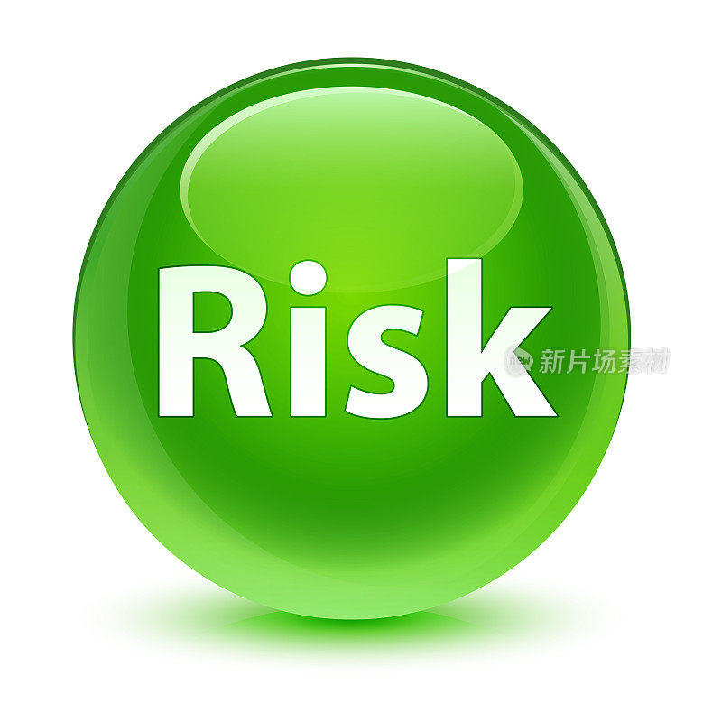 风险玻璃绿圆形按钮