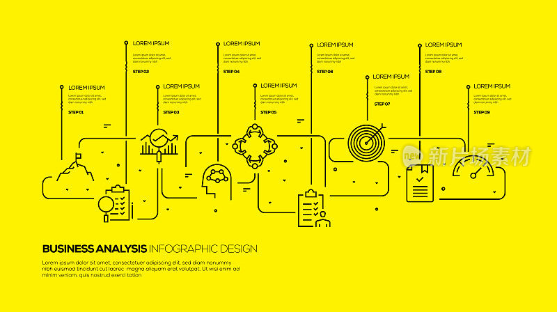 商业分析信息图表设计