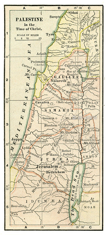 1898年巴勒斯坦地图