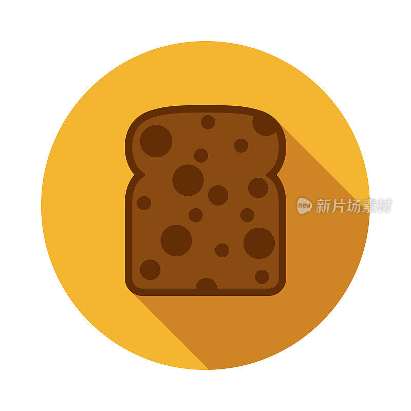 裸麦粉粗面包面包图标