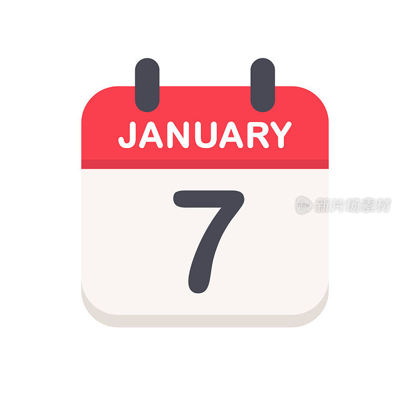 1月7日-日历图标