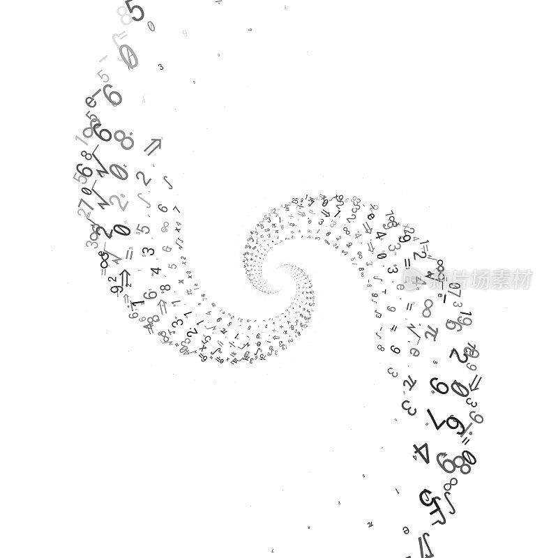 随机数学符号在漩涡模式