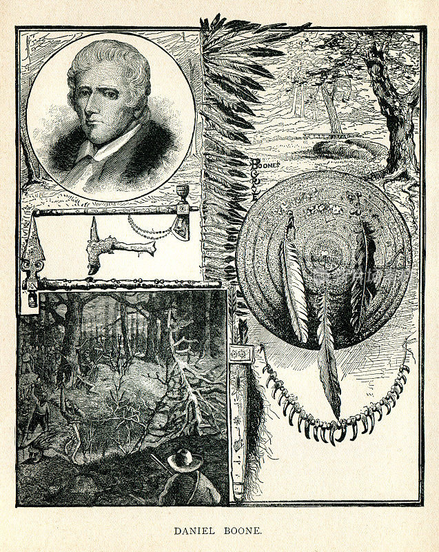 丹尼尔・布恩美国拓荒者和拓荒者，1896年