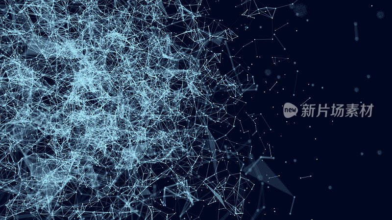 点线和连接线是网络技术未来和网络连接的概念