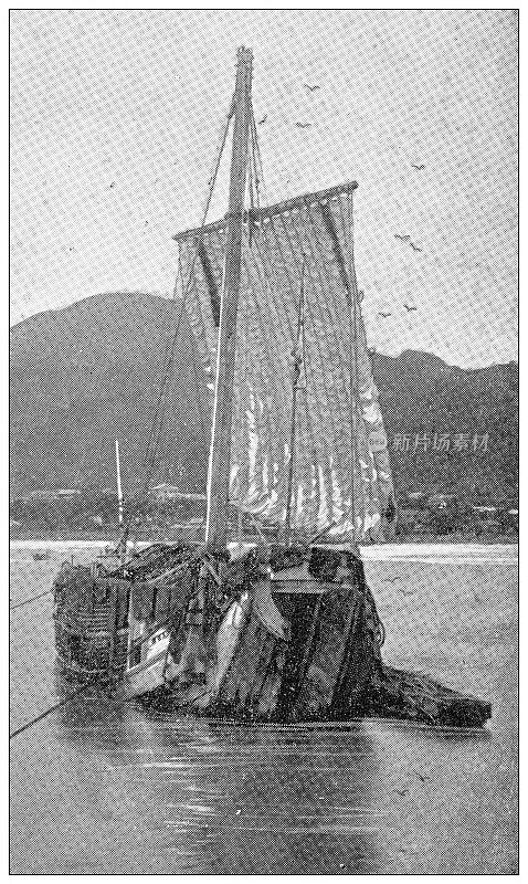 日本古玩旅行照片:船