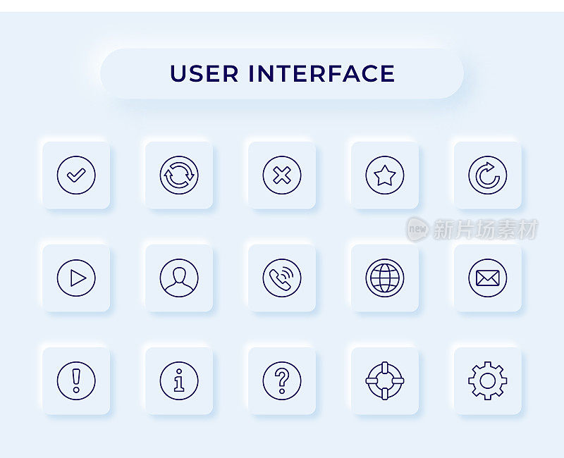 用户界面线条图标