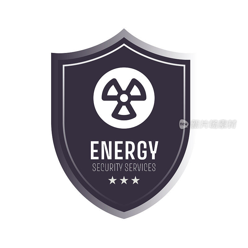 能源安全矢量徽章