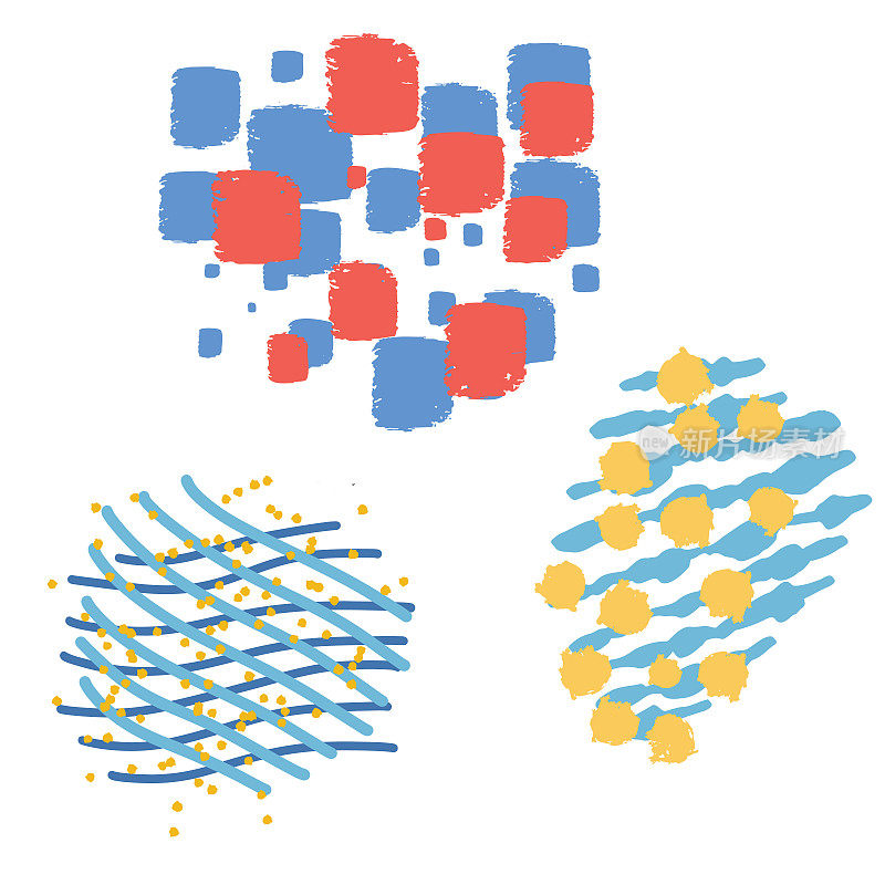 透明背景上的抽象设计元素