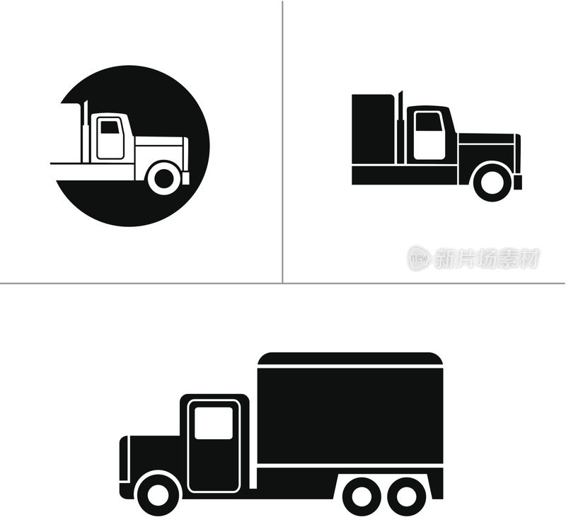 卡车符号-矢量