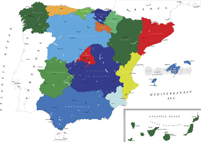 西班牙政治地图