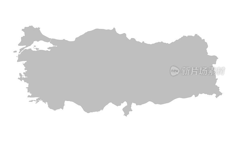 土耳其灰色地图