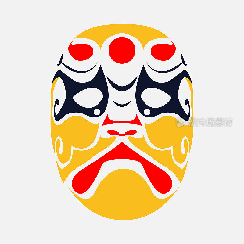京剧的面具，是古人传下来的