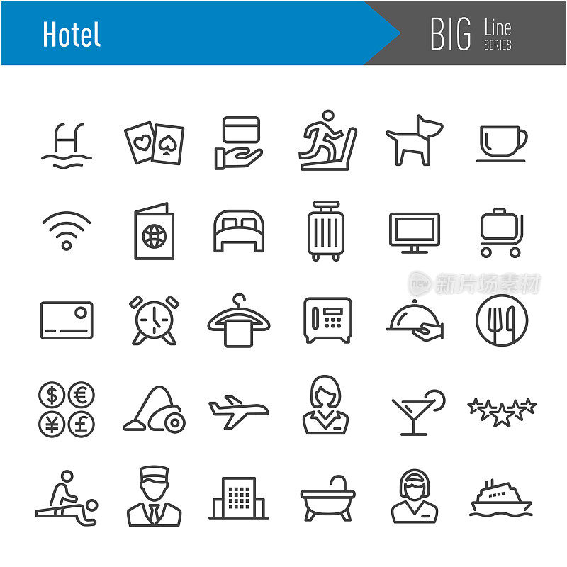 酒店图标-大线系列